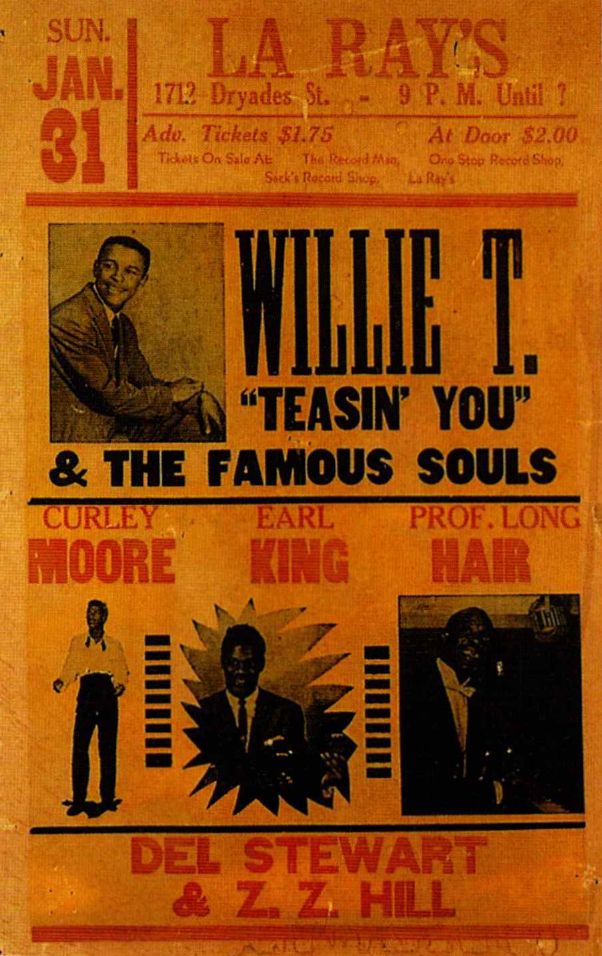 AOR-1.40 Willie T & Professor Longhair La Ray’s 1959 Concert Poster