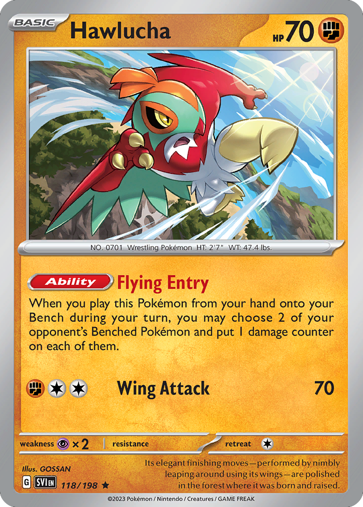 Hawlucha (118/198) - Scarlet & Violet Pokémon Card