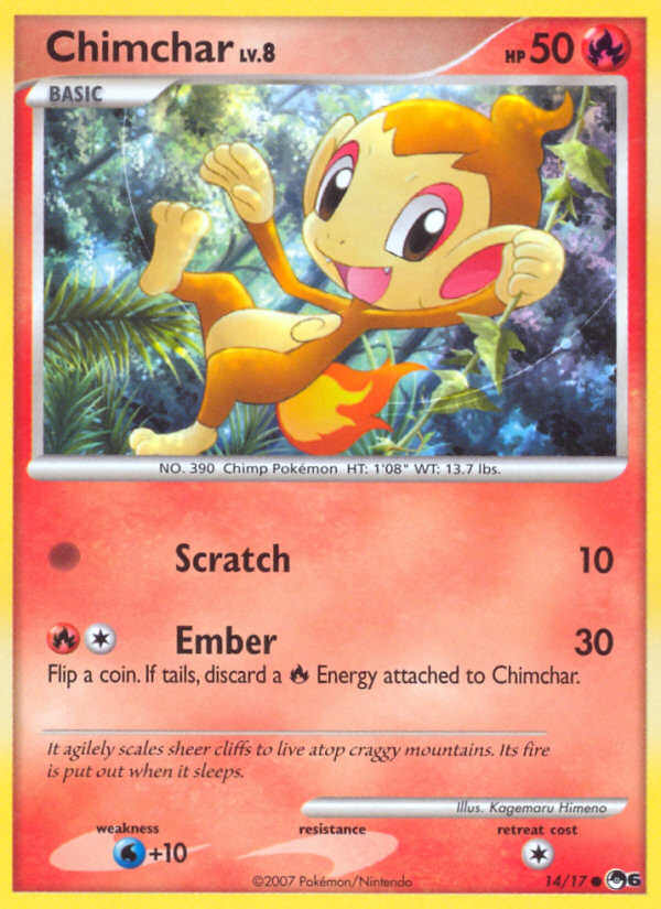 Chimchar (14/17) - POP Series 6 Pokémon Card