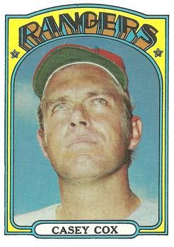 Casey Cox 1972 Topps #231 Sports Card