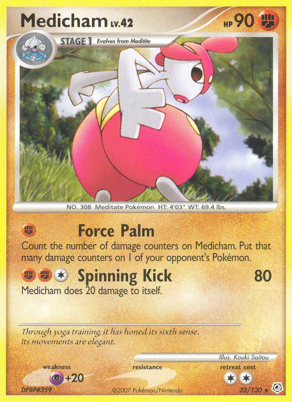 Medicham (32/130) - Diamond & Pearl Pokémon Card