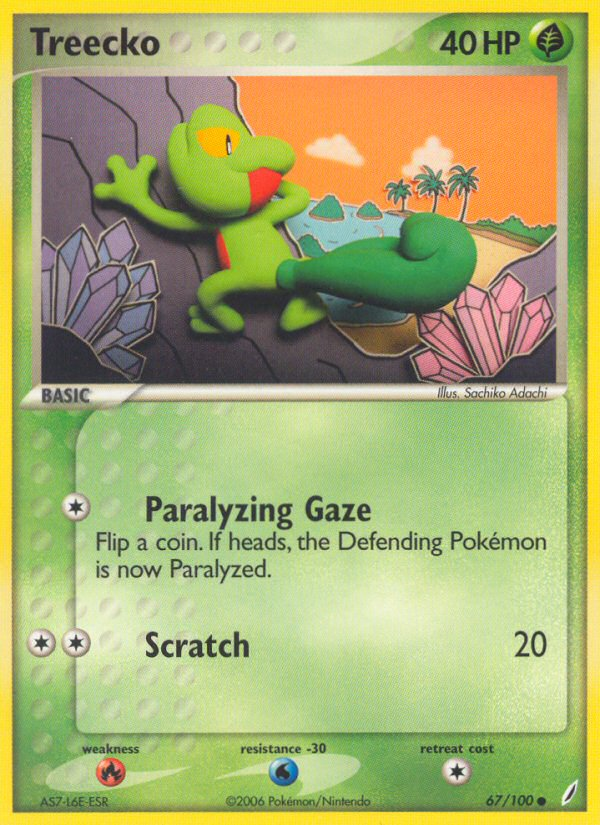 Treecko (67/100) - Crystal Guardians Pokémon Card