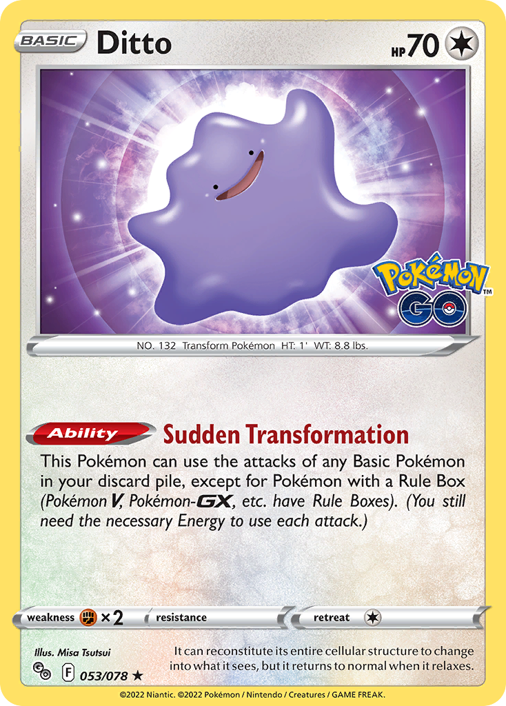 Ditto (53/78) - Pokémon GO Pokémon Card