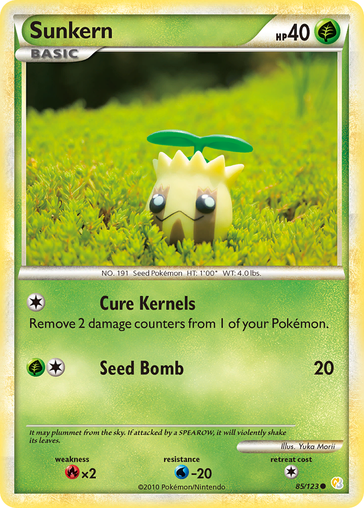 Sunkern (85/123) - HeartGold & SoulSilver Pokémon Card