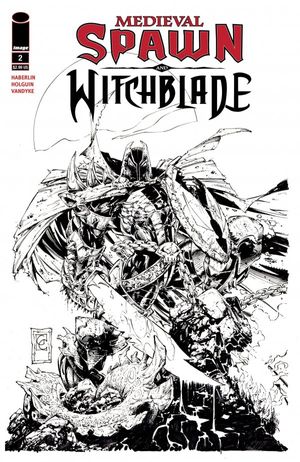Medieval Spawn / Witchblade #2 (Capullo Sketch Cover)
