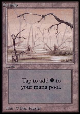 Swamp (Brown Tint) (Alpha) Trading Card