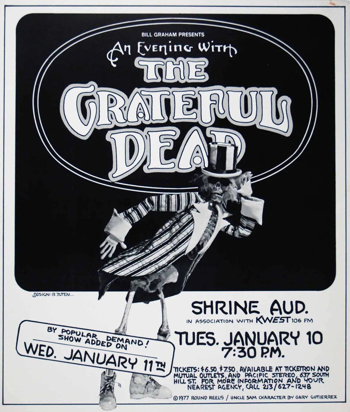Grateful Dead Shrine Auditorium 1978 Concert Poster