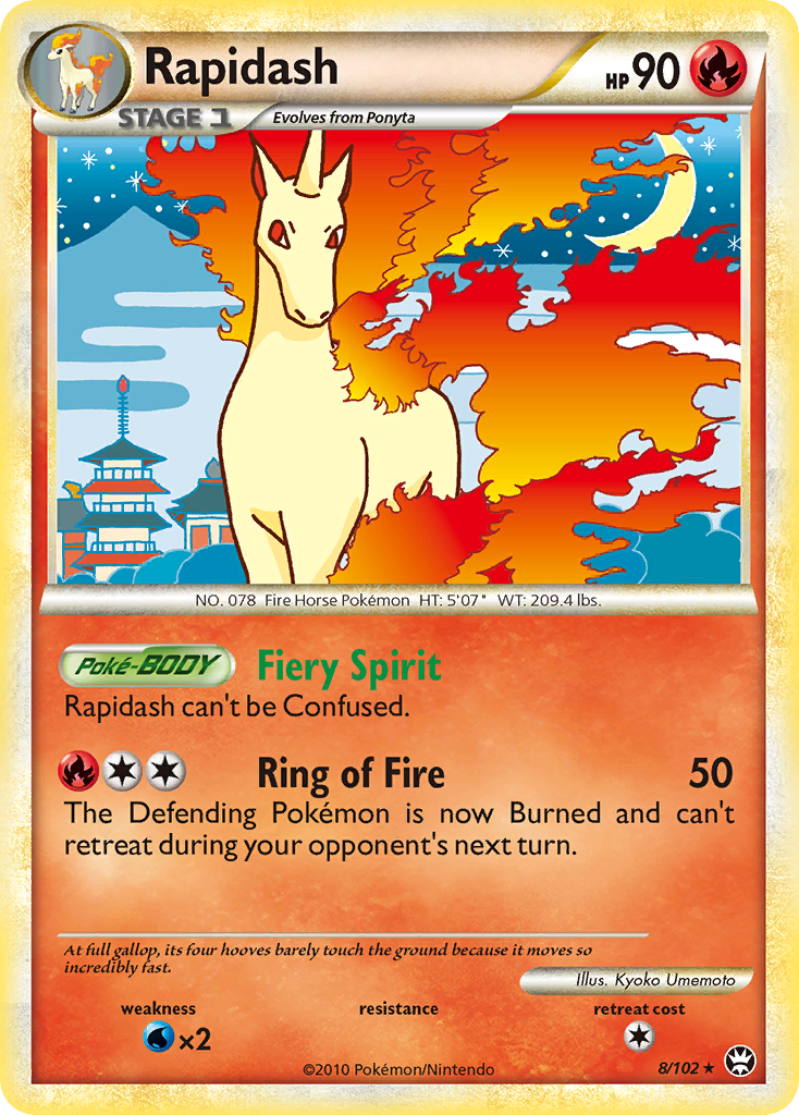 Rapidash (8/102) - HS—Triumphant Pokémon Card