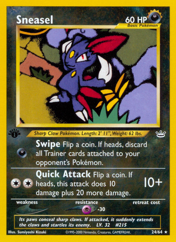 Sneasel (24/64) - Neo Revelation Pokémon Card