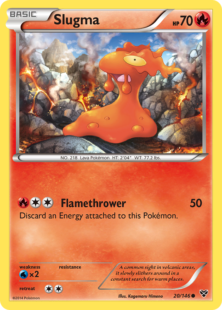 Slugma (20/146) - XY Pokémon Card