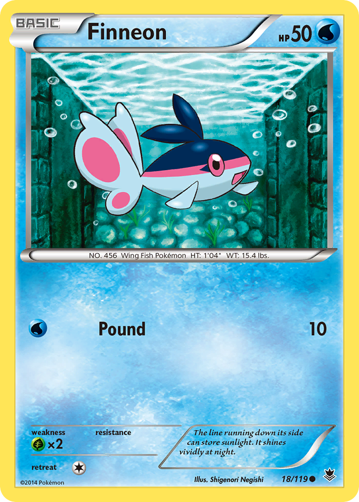 Finneon (18/119) - Phantom Forces Pokémon Card