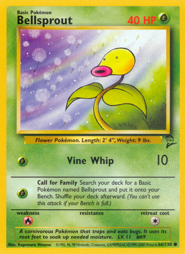 Bellsprout (66/130) - Base Set 2 Pokémon Card