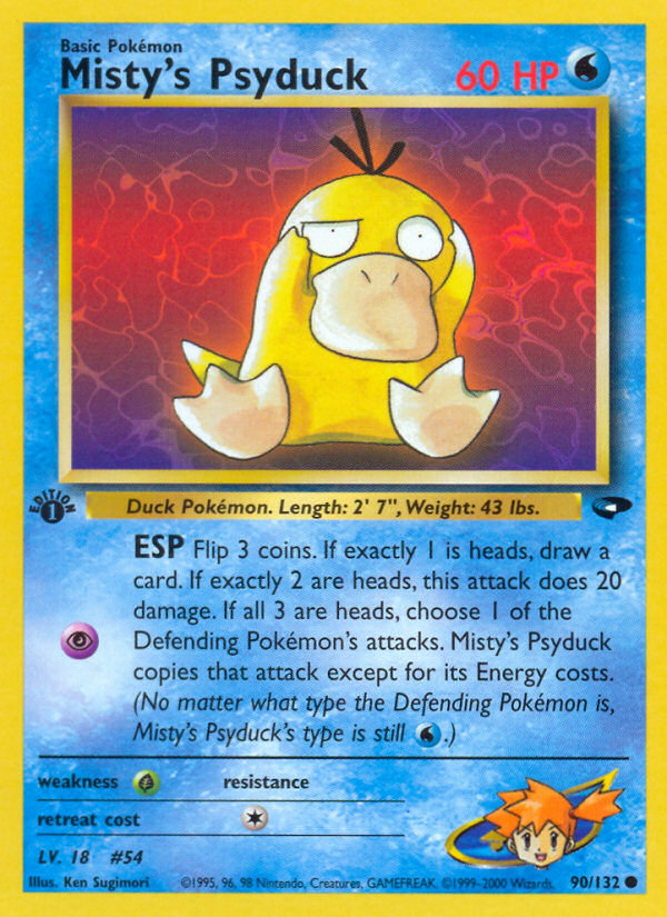 Misty's Psyduck (90/132) - Gym Challenge (1st Edition) Pokémon Card