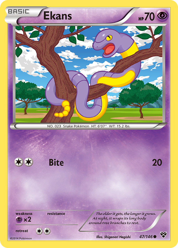 Ekans (47/146) - XY Pokémon Card