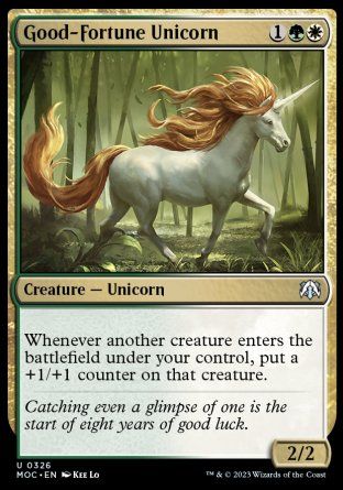 Good-Fortune Unicorn (March of the Machine Commander Decks) Trading Card