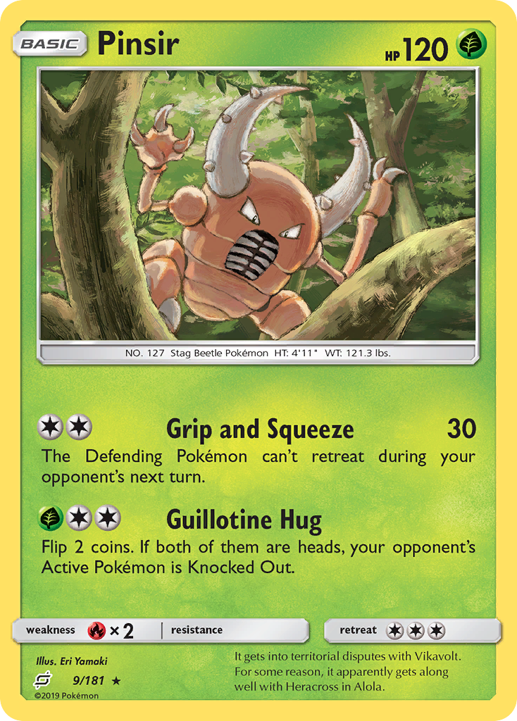 Pinsir (9/181) - Team Up Pokémon Card