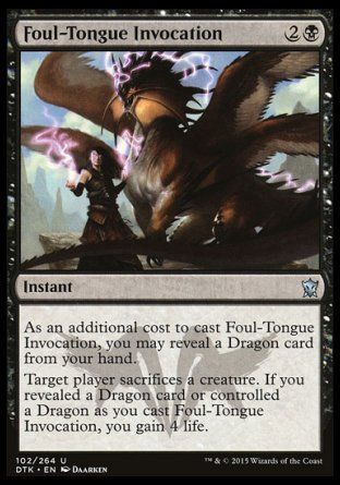 Foul-Tongue Invocation (Dragons of Tarkir) Trading Card