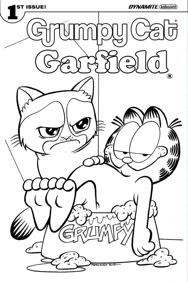 Grumpy Cat Garfield #1 (Cover E Coloring Book)
