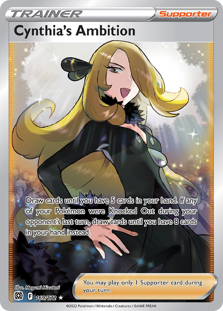 Cynthia's Ambition (Trainer: Supporter) (169/172) - Brilliant Stars Pokémon Card