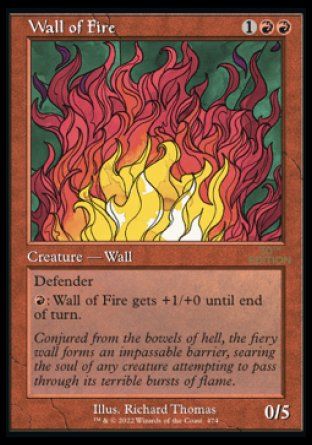 Wall of Fire (Magic 30th Anniversary Edition - Old Frame) Trading Card