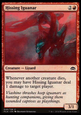 Hissing Iguanar (Planechase Anthology decks) Trading Card