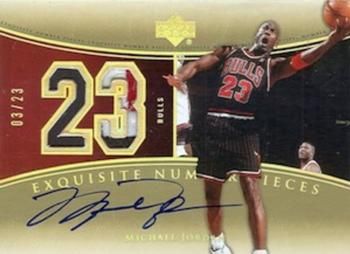 Michael Jordan 2004-05 Upper Deck Exquisite Collection - Number Pieces Autographs #NP-MJ