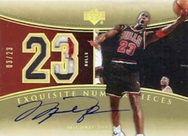 Michael Jordan 2004-05 Upper Deck Exquisite Collection - Number Pieces Autographs #NP-MJ