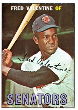 Fred Valentine 1967 Topps #64 Sports Card