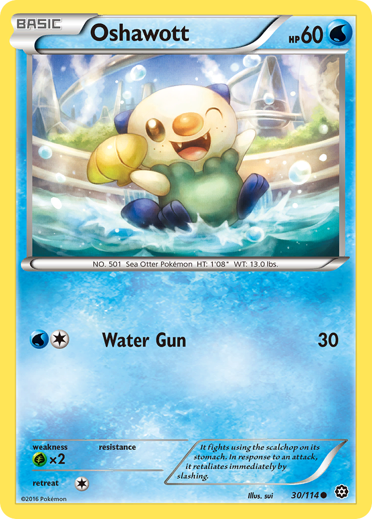 Oshawott (30/114) - Steam Siege Pokémon Card