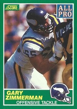 Gary Zimmerman 1989 Score #294 Sports Card