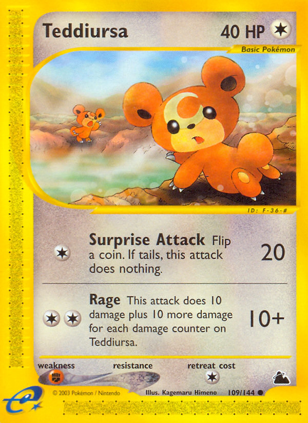 Teddiursa (109/144) - Skyridge Pokémon Card