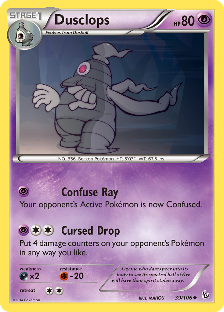 Dusclops (39/106) - Flashfire Pokémon Card