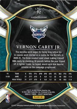 Vernon Carey Jr. 2020-21 Panini Select Basketball #92 Sports Card