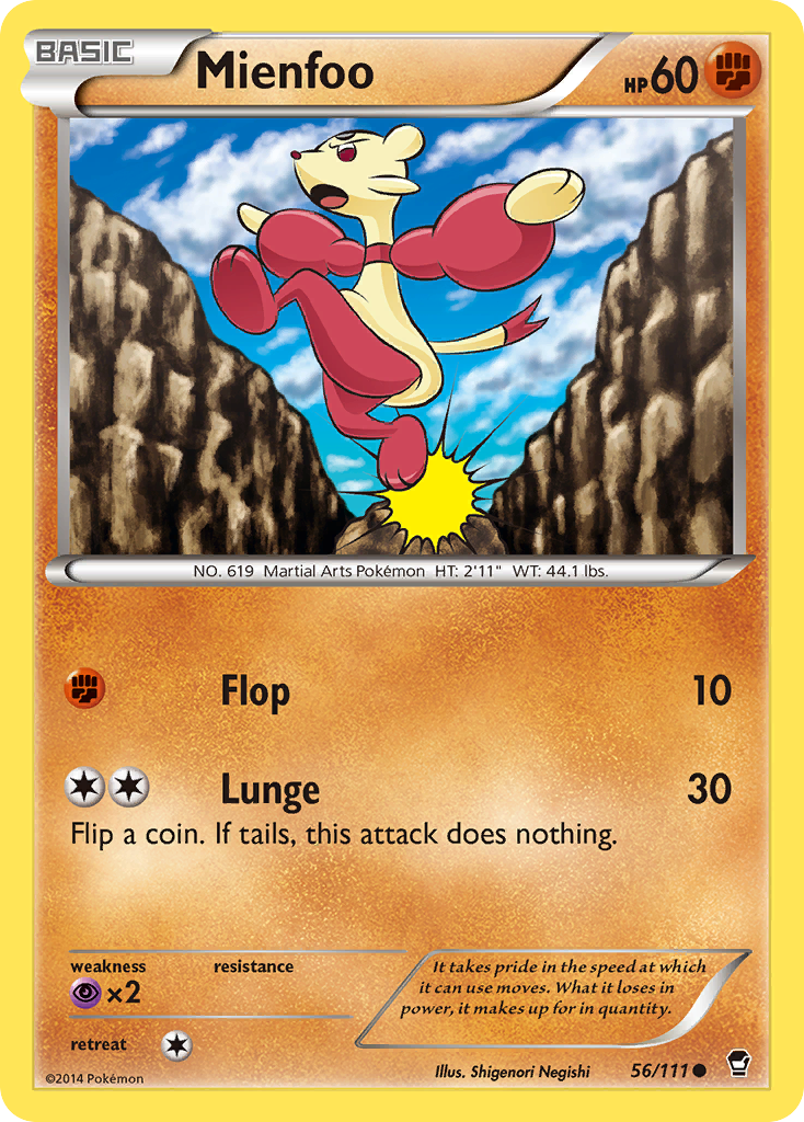 Mienfoo (56/111) - Furious Fists Pokémon Card