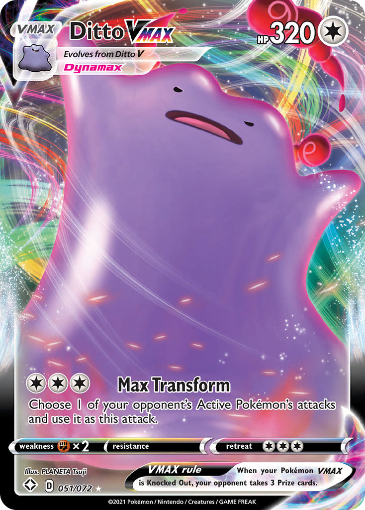 Ditto VMAX (51/72) - Shining Fates Pokémon Card