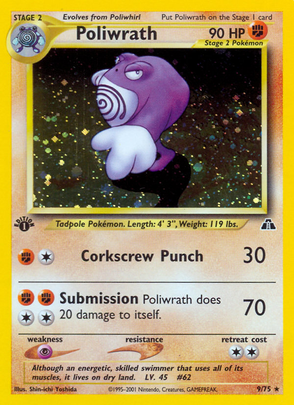 Poliwrath (9/75) - Neo Discovery Pokémon Card