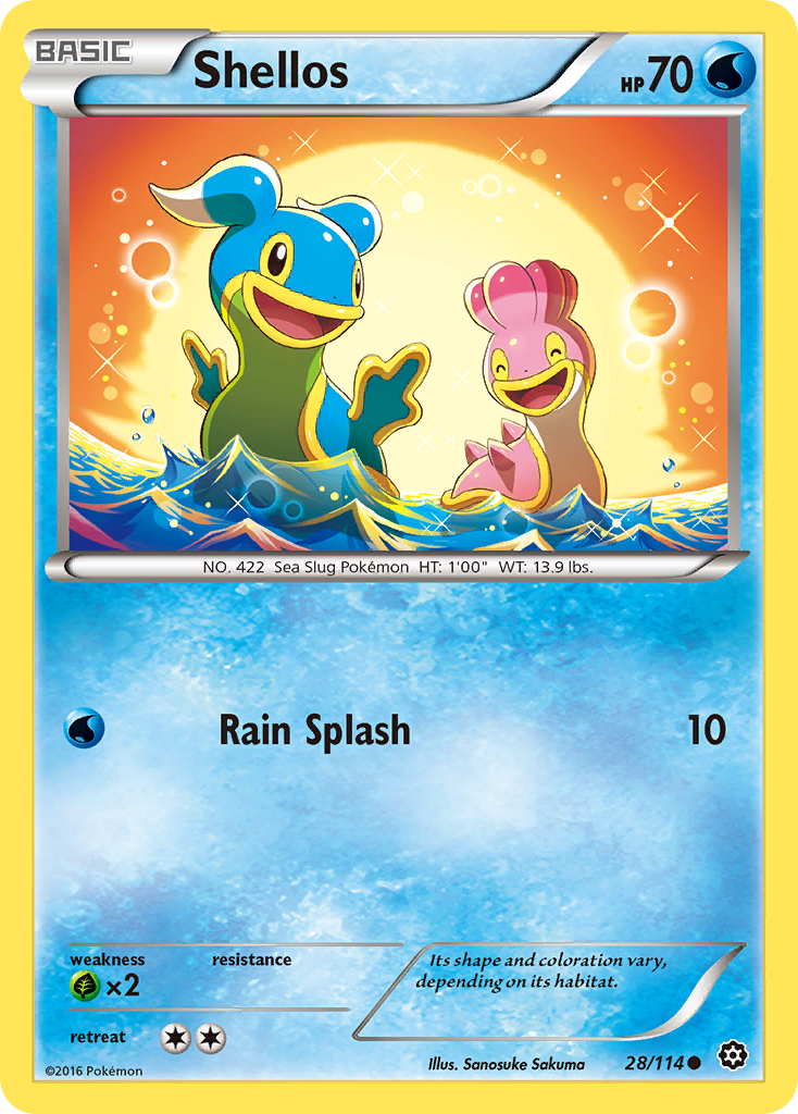 Shellos (28/114) - Steam Siege Pokémon Card