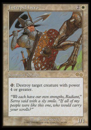 Intrepid Hero (Urza's Saga) Trading Card