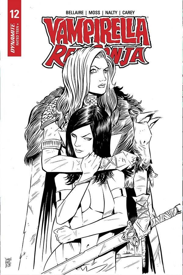Vampirella/Red Sonja #12 (10 Copy Moss B&w Cover)