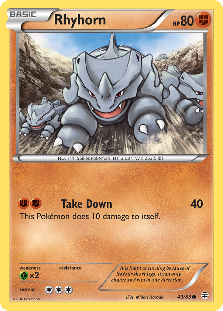 Rhyhorn (49/83) - Generations Pokémon Card