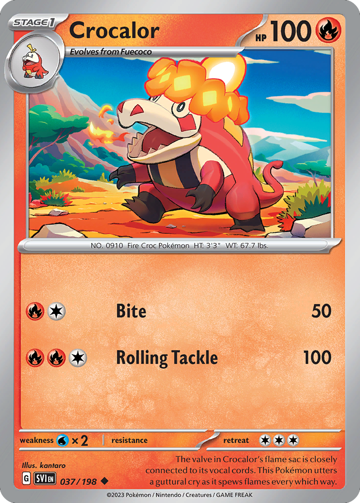 Crocalor (37/198) - Scarlet & Violet Pokémon Card