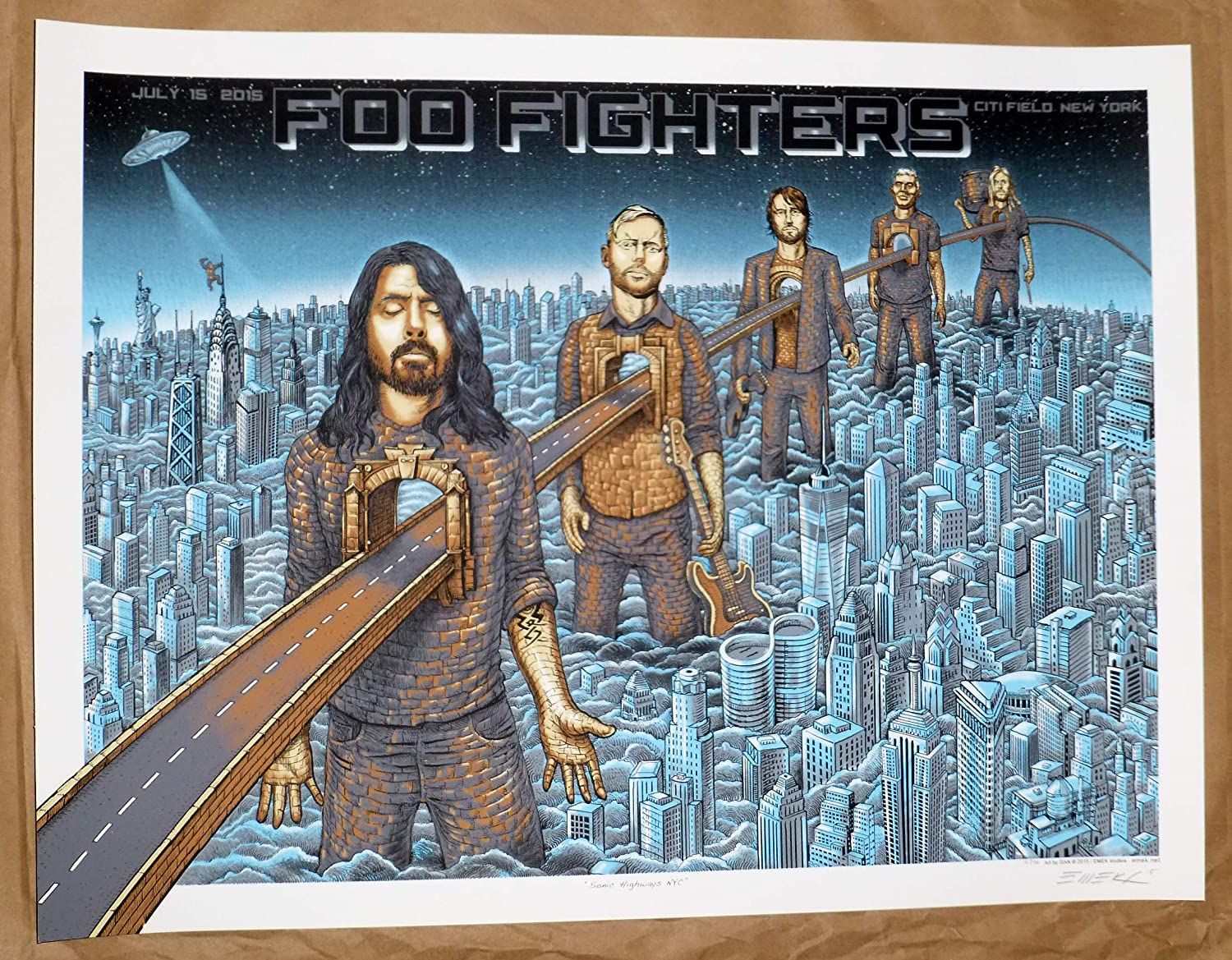 Foo Fighters Citi Field 2016 Concert Poster