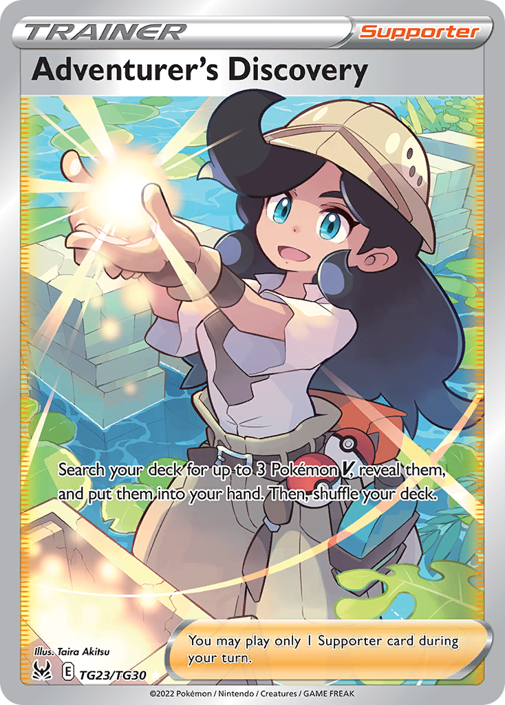 Adventurer's Discovery (Trainer: Supporter) (TG23) - Lost Origin Trainer Gallery Pokémon Card