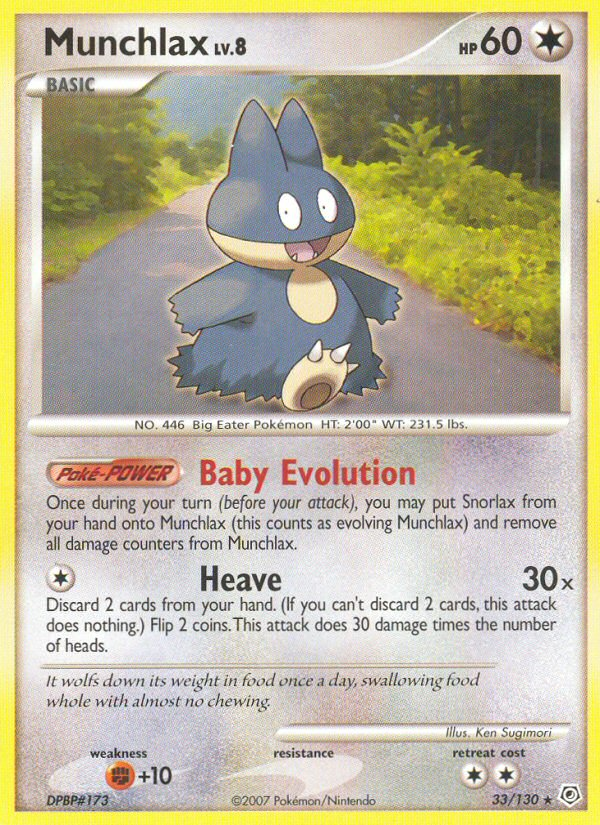 Munchlax Pokémon Card