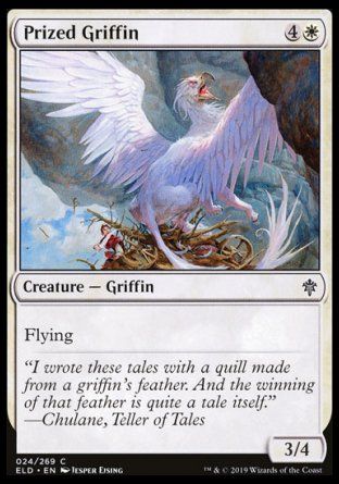 Prized Griffin (Throne of Eldraine) Trading Card