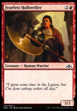 Fearless Halberdier (Guilds of Ravnica) Trading Card