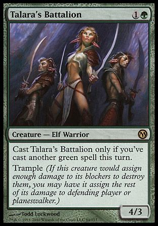 Talara's Battalion (Duels of the Planeswalkers) Trading Card