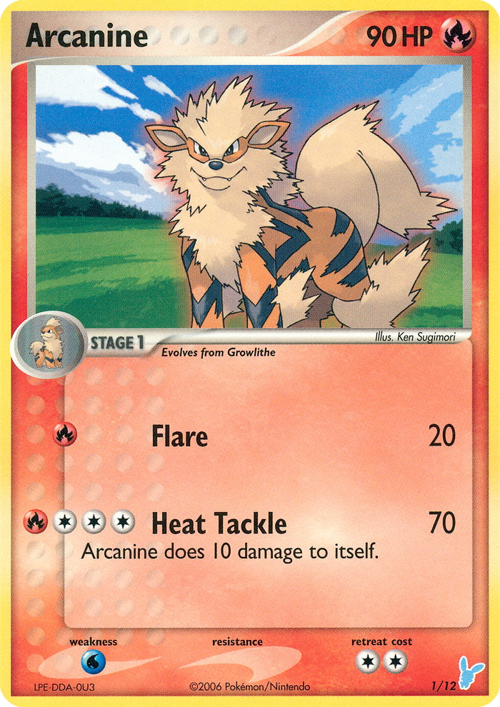 Arcanine (1/12) - EX Trainer Kit 2 Minun Pokémon Card