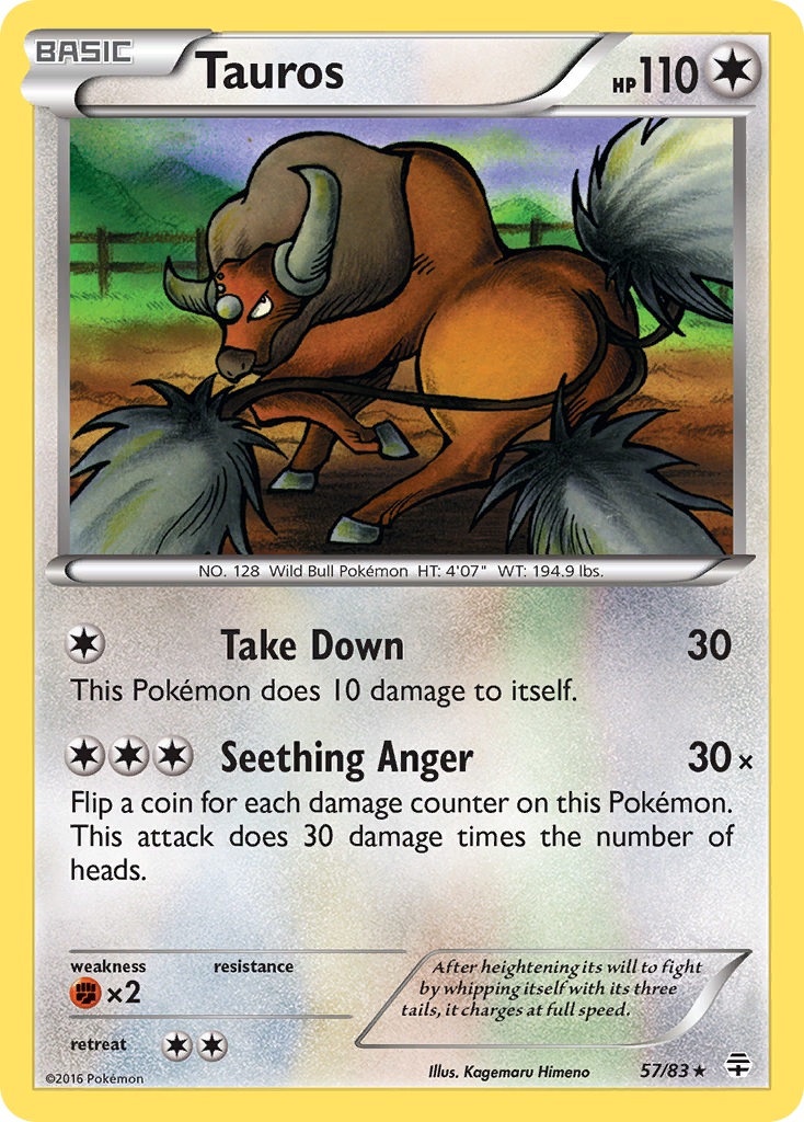 Tauros (57/83) - Generations Pokémon Card