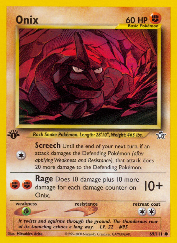 Onix (69/111) - Neo Genesis Pokémon Card